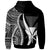 Hawaii Custom Zip up Hoodie White Tentacle Tribal Pattern - Polynesian Pride