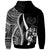 Tonga Custom Hoodie White Tentacle Tribal Pattern - Polynesian Pride