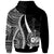 Samoa Custom Hoodie White Tentacle Tribal Pattern - Polynesian Pride