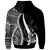 Vanuatu Custom Hoodie White Tentacle Tribal Pattern - Polynesian Pride