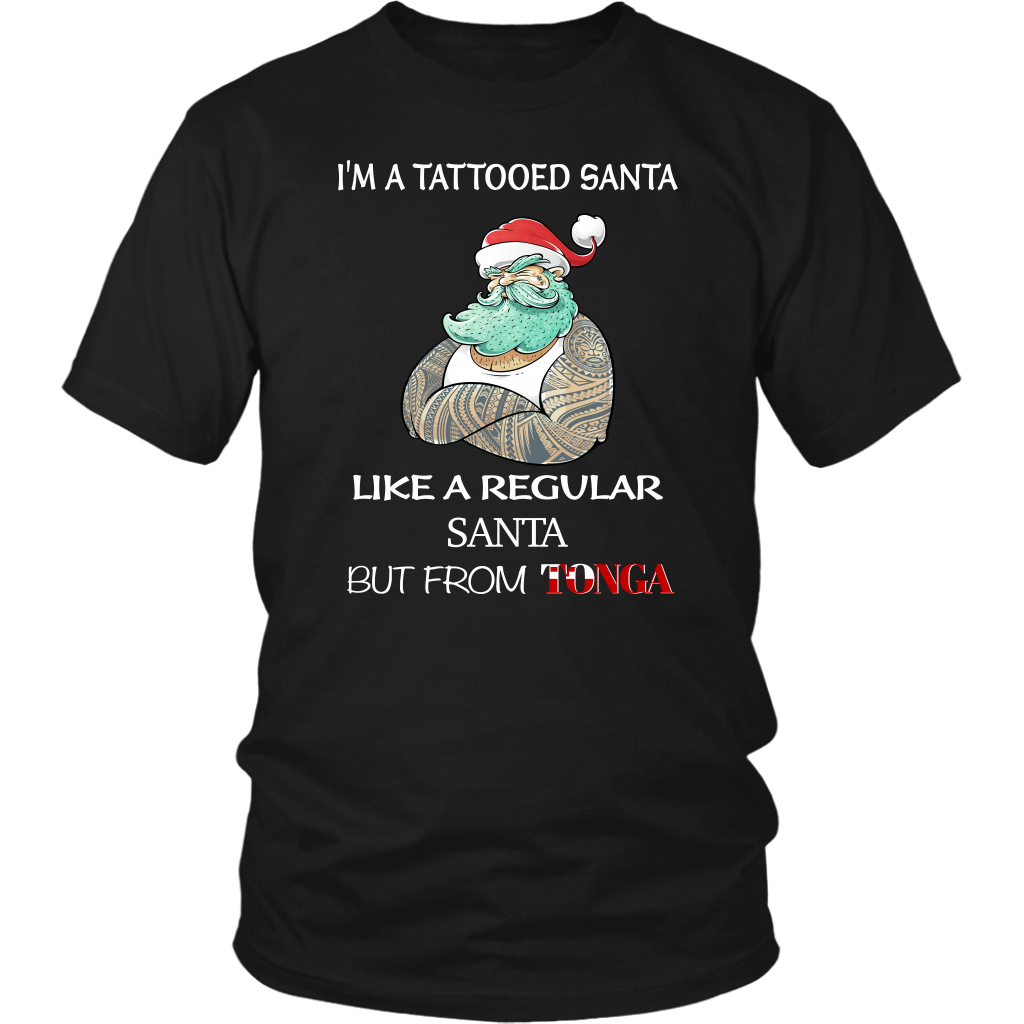 Tonga T Shirt Im A Tattooed Santa - Polynesian Pride