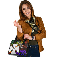 Wallis and Futuna Custom Personalised Shoulder Handbag - Rainbow Polynesian Pattern - Polynesian Pride