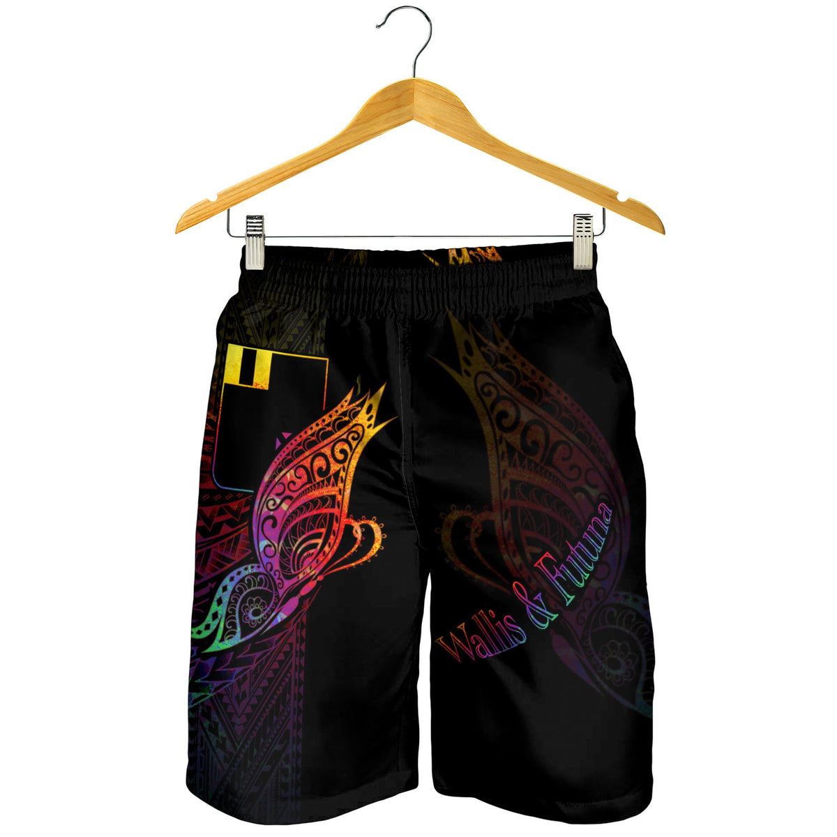 Wallis and Futuna Men's Shorts - Butterfly Polynesian Style - Polynesian Pride