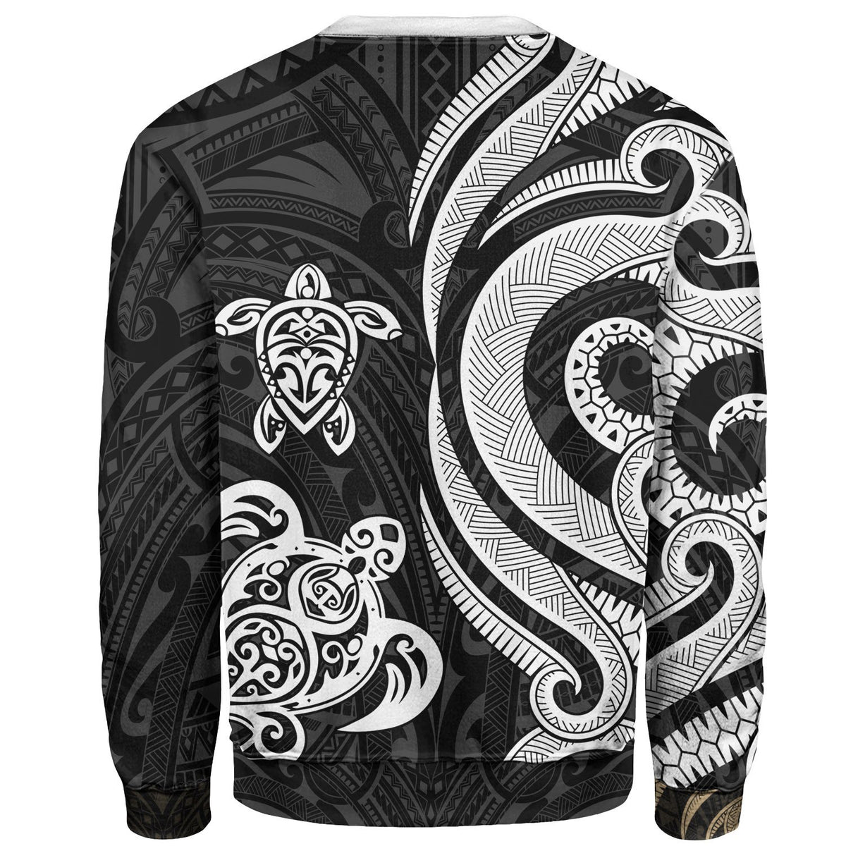Wallis and Futuna Sweater - White Tentacle Turtle - Polynesian Pride