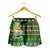 Hawaiian Santa Claus Mele Kalikimaka Women's Shorts - Aviv Style - Green - AH - Polynesian Pride