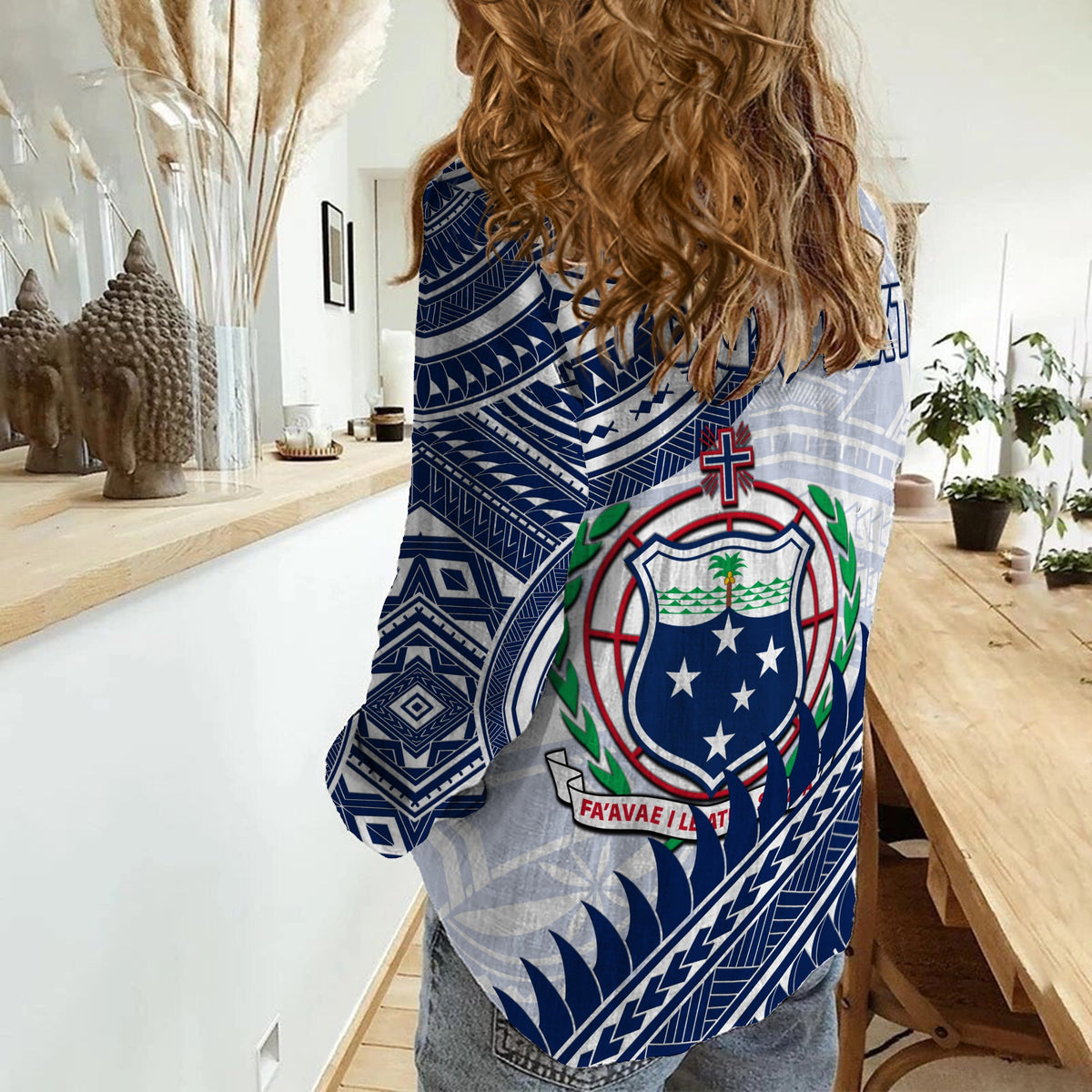 (Custom Personalised) HRPP Samoa Women Casual Shirt Samoan Coat Of Arms Polynesian Pattern LT14 - Polynesian Pride