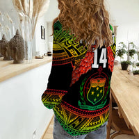 (Custom Text And Number) Samoa Rugby Women Casual Shirt Teuila Torch Ginger Gradient Style LT14 - Polynesian Pride