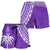 Fiji Rugby Sevens Women Shorts Fijian 7s Tapa Polynesian Purple LT13 - Polynesian Pride