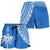 Fiji Rugby Sevens Women Shorts Fijian 7s Tapa Polynesian Blue Ver.01 LT13 - Polynesian Pride