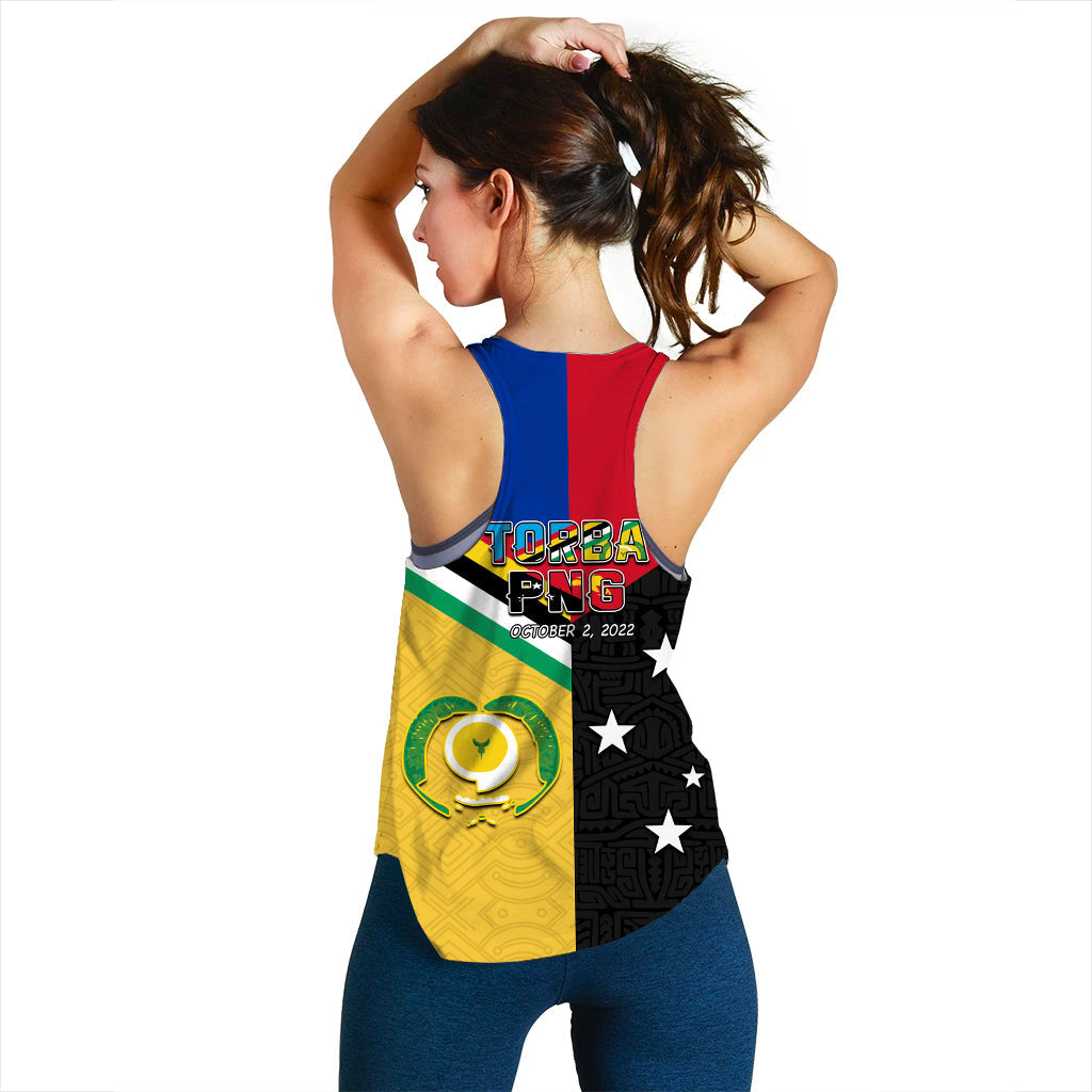 Torba PNG Day Women Racerback Tank 2022 Simple Polynesia LT13 - Polynesian Pride