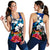 Fiji Tie Dye Women Racerback Tank Polynesian Blue Tribal Creative Tropical Flowers LT13 - Polynesian Pride