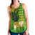 Hawaii Pineapple Women Racerback Tank Plumeria Frangipani Mix Tribal Pattern LT13 Green - Polynesian Pride