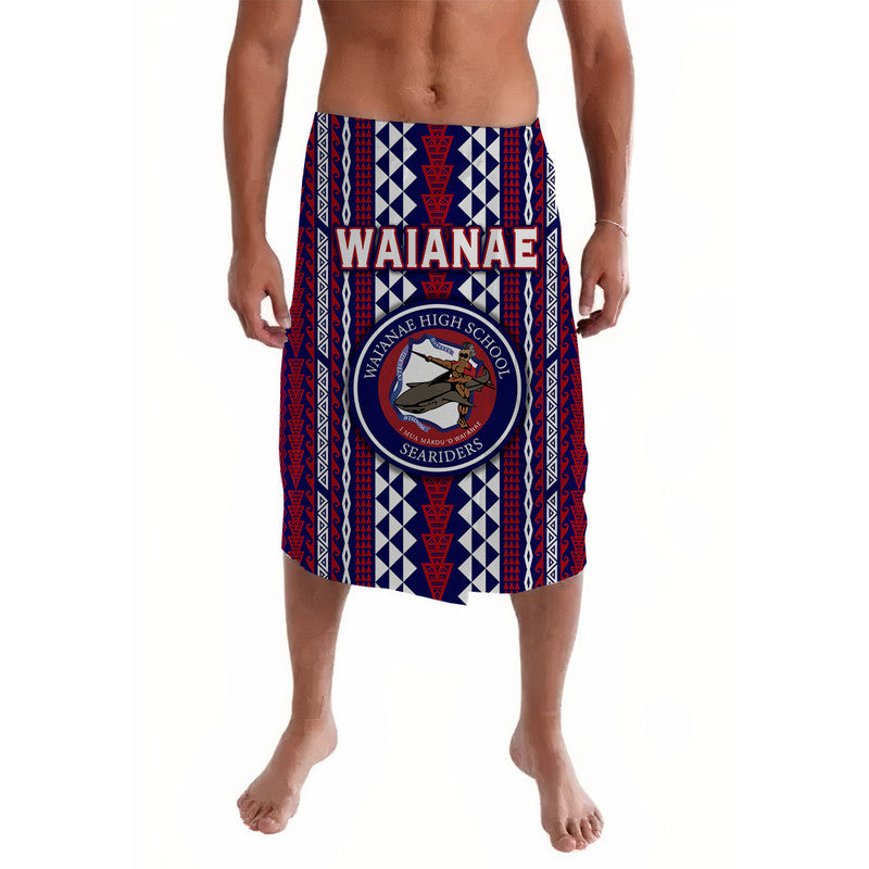 Hawaii Waianae High School Lavalava Seariders Simple Style LT8 Blue - Polynesian Pride