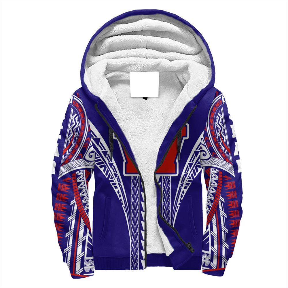 Hawaii - Waianae High Sherpa Hoodie AH Blue - Polynesian Pride