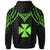 Wallis and Futuna Custom Hoodie Polynesian Armor Style Green - Polynesian Pride