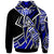 Guam Hoodie Tribal Flower Special Pattern Blue Color - Polynesian Pride