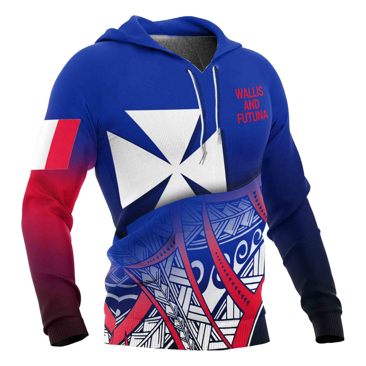 Wallis nd Futuna Coat of rms Hoodie Polynesian Pattern - Polynesian Pride