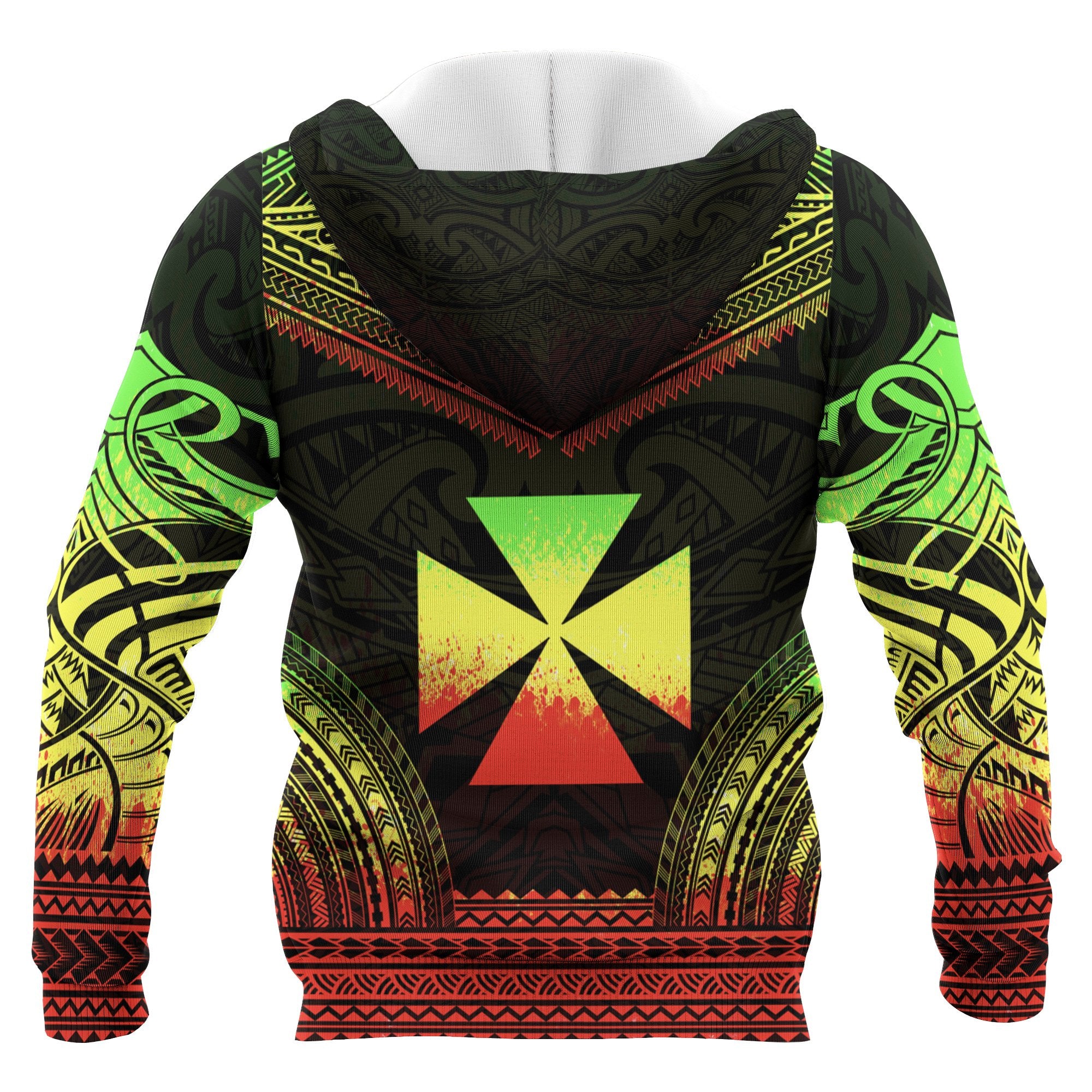 Wallis nd Futuna Polynesian Chief Custom Zip up Hoodie Reggae Version Unisex Reggae - Polynesian Pride