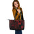 Wallis and Futuna Leather Tote - Red Color Cross Style - Polynesian Pride