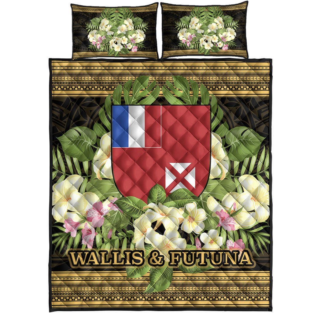Wallis and Futuna Quilt Bed Set - Polynesian Gold Patterns Collection - Polynesian Pride