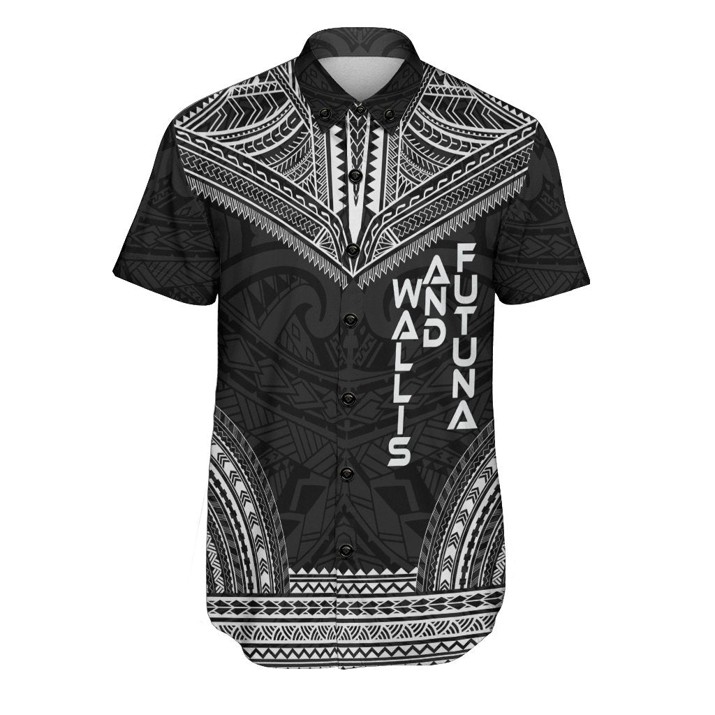 Wallis and Futuna Polynesian Chief Shirt - Black Version Men Black - Polynesian Pride
