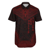 Wallis and Futuna Polynesian Chief Shirt - Red Version Men Red - Polynesian Pride