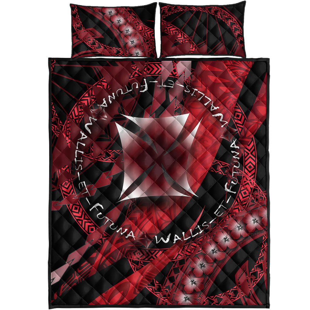 Wallis et Futuna Quilt Bed Set Artsy Style - Black LT9 Black - Polynesian Pride