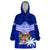 Fiji Coat Of Arms Wearable Blanket Hoodie Polynesian Tapa Palm Tree LT9 - Polynesian Pride