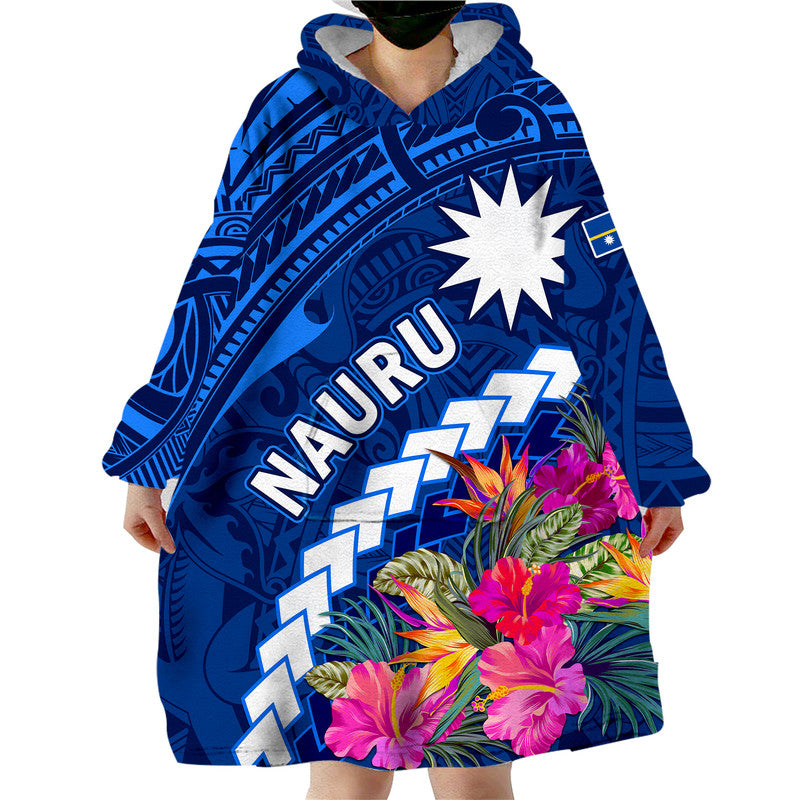 (Custom Personalised) Nauru Independence Day Wearable Blanket Hoodie Polynesian Tropical LT9 Unisex One Size - Polynesian Pride