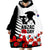 New Zealand ANZAC Day Wearable Blanket Hoodie Military Silver Ferns and Red Poppy LT9 Unisex One Size - Polynesian Pride