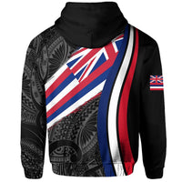 Hawaii Flag Polynesian Hoodie Zip Ten Style - Polynesian Pride