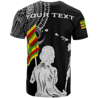 Personalized Hawaii Kanaka Map Polynesian Warrior Ikaika Unisex T Shirt William Style White - Polynesian Pride