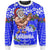 Christmas Sweatshirt 04 - Santa Claus Playing The Ukulele Unisex Blue - Polynesian Pride