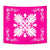 Hawaiian Quilt Maui Plant And Hibiscus Tappestry - White Pink - AH Wall Tapestry White - Polynesian Pride