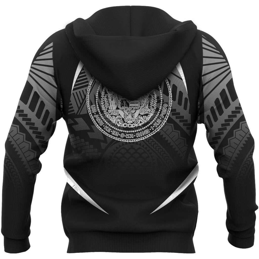 Hawaii Polynesian Zipper Hoodie White The Face Style - Polynesian Pride