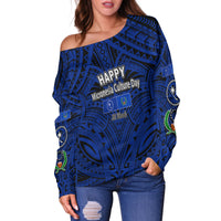 Micronesia Culture Day Women's Off Shoulder Sweater Chuuk And Pohnpei LT6 LT6 - Polynesian Pride