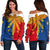 Philippines Women's Off Shoulder Sweatshirt Eagle LT6 - Polynesian Pride