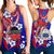 Special Samoa FAST Party Women Racerback Tank Tribal Samoan Hibiscus Design LT9 Blue - Polynesian Pride