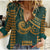 Kakau Hawaiian Polynesian Casual Shirt LT6 Female Green - Polynesian Pride