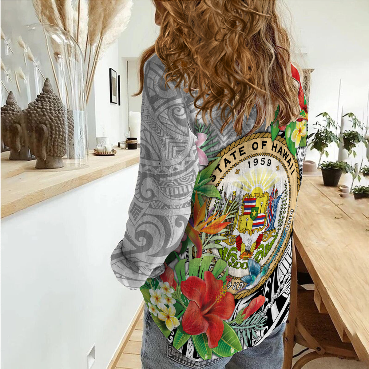 Hawaii Hibiscus Kanaka Polynesia Women Casual Shirt - LT2 - Polynesian Pride
