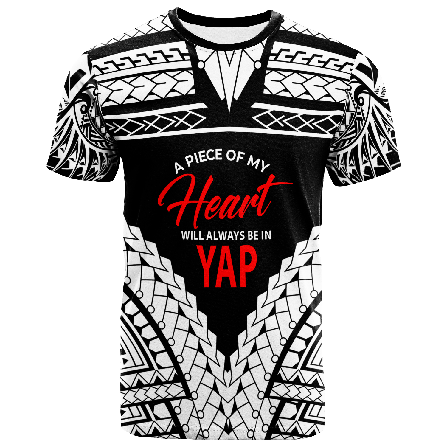 Yap T Shirt A Piece of My Heart Unisex White - Polynesian Pride