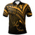 Yap State Polo Shirt Gold Color Cross Style Unisex Black - Polynesian Pride