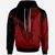 Samoa Custom Hoodie Red Color Symmetry Style Unisex Black - Polynesian Pride