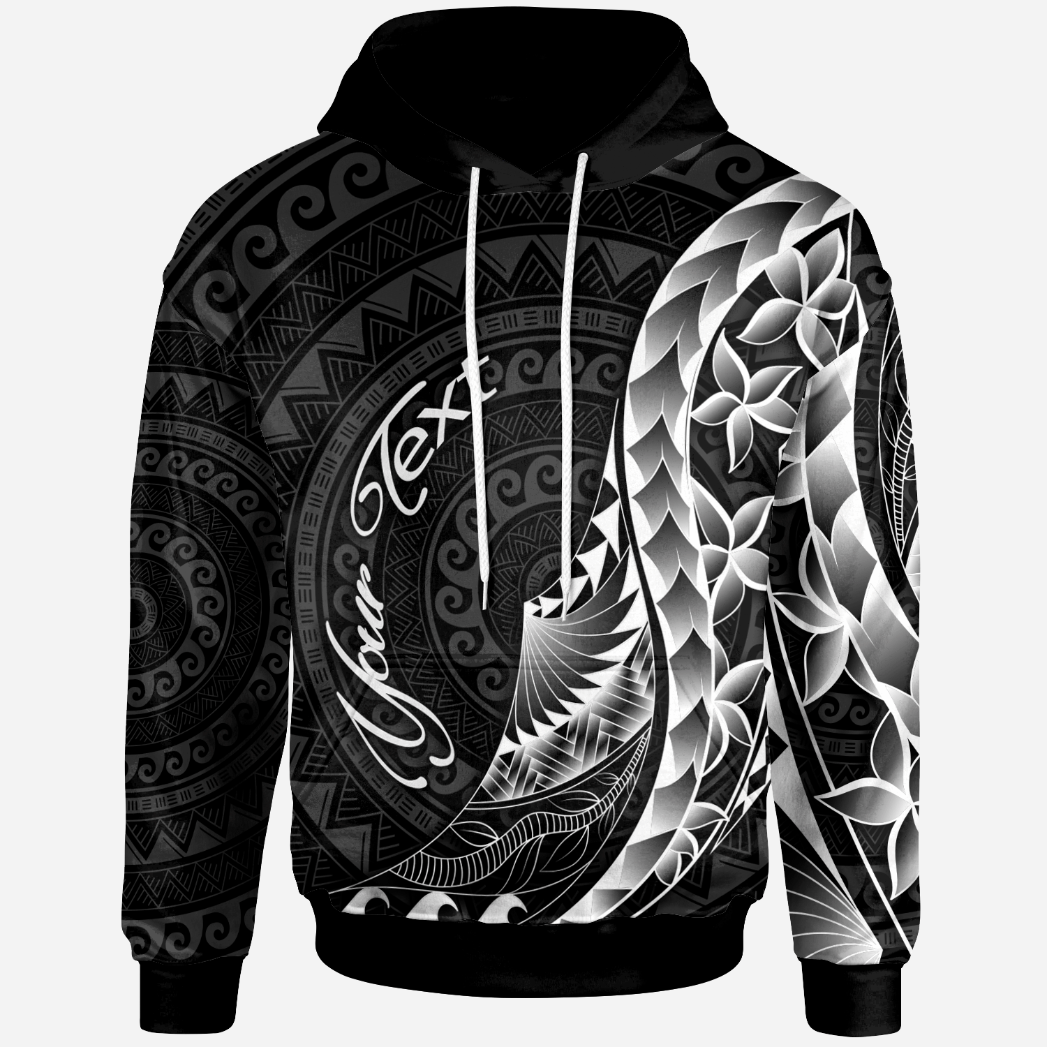 Wallis and Futuna Hoodie Custom Polynesian Pattern Style Unisex Black - Polynesian Pride