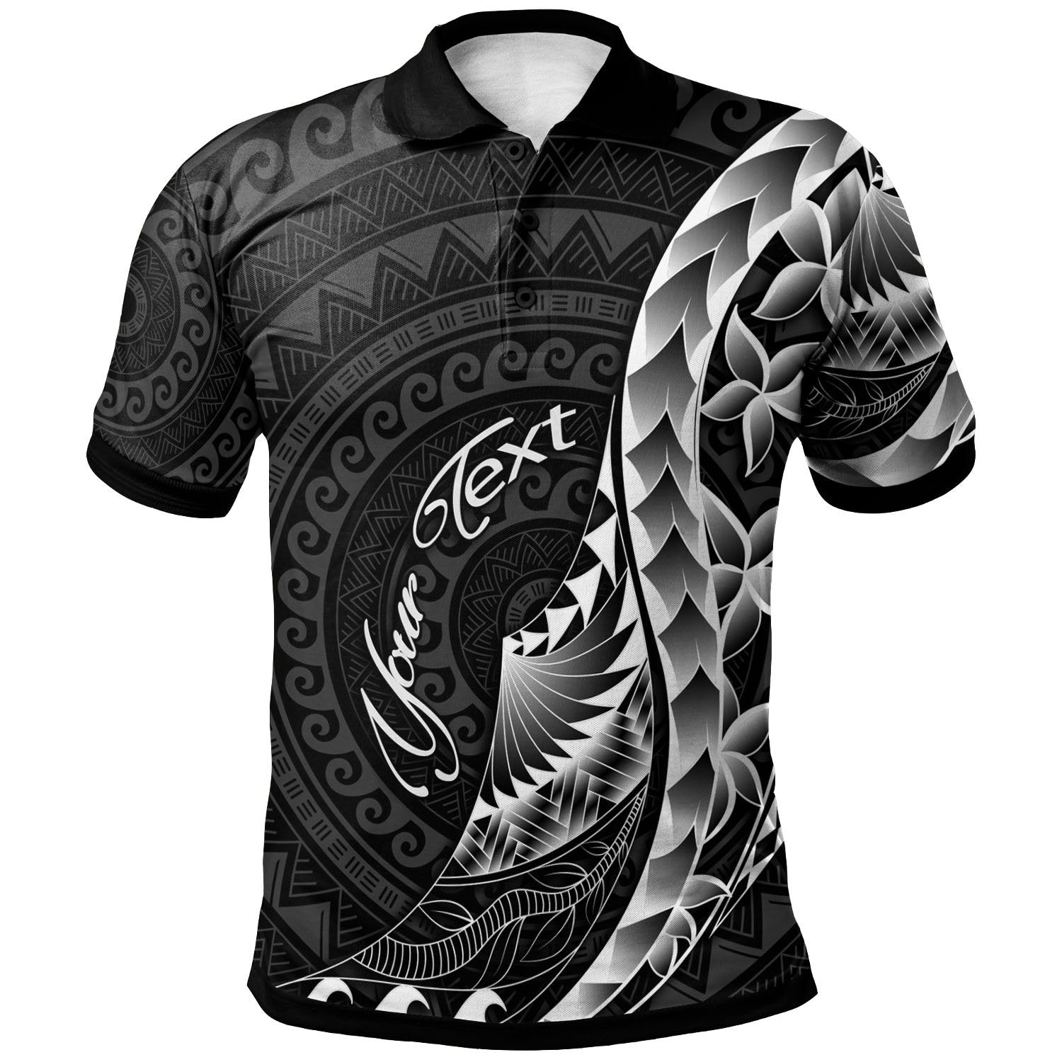 Papua New Guinea Polo Shirt Custom Polynesian Pattern Style Unisex Black - Polynesian Pride