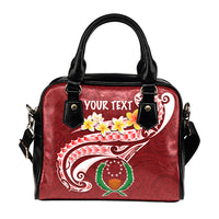 Pohnpei Personalised Shoulder Handbag - Pohnpei Seal Polynesian Patterns Plumeria - Polynesian Pride