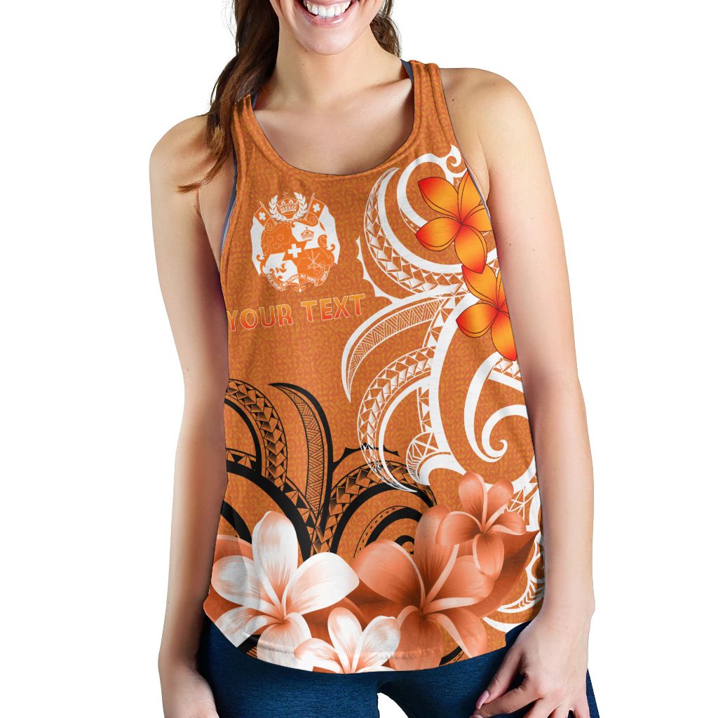 Custom Tonga Personalised Women's Racerback Tank - Tongan Spirit - Polynesian Pride