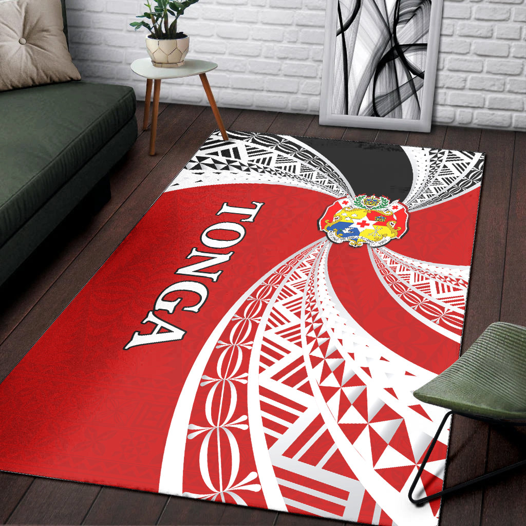 Tonga Distinctive Area Rug Tongan Tapa Pattern LT13 - Polynesian Pride
