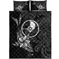 Yap State Quilt Bed Set - Fish With Plumeria Flowers Style - Polynesian Pride