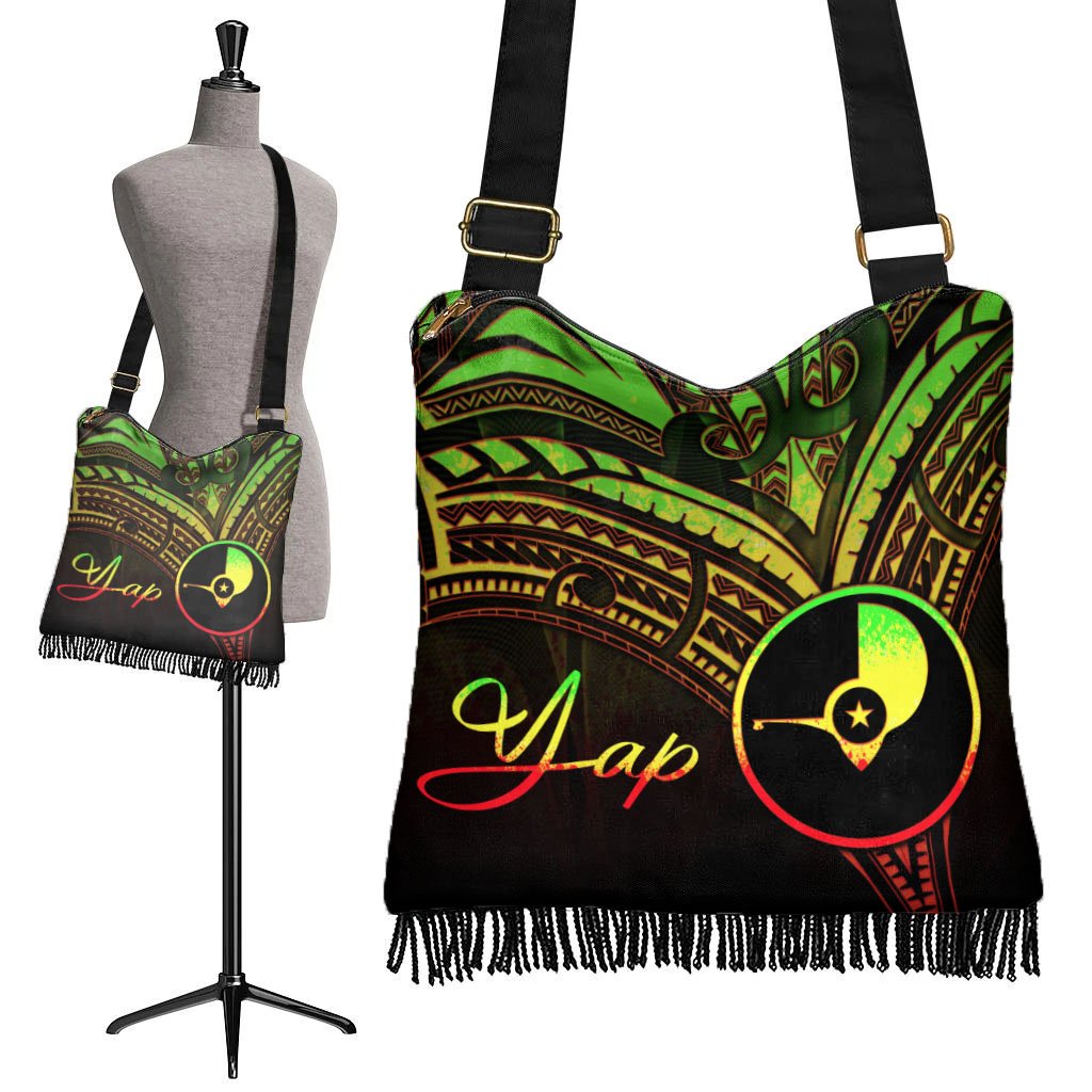Yap State Boho Handbag - Reggae Color Cross Style - Polynesian Pride